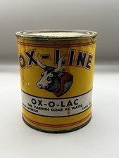 RARE VTG 1940s Ox Line OX O LAC Varnish Adver...
