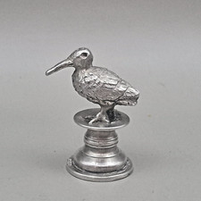 Massive Silber Miniatur Holzschnepfe Figur Karte Platzhalter John C. Vickery 1906