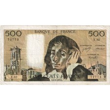 [#1231571] France, 500 Francs, Pascal, 1973-10-04, X.32, EF