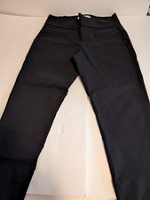 GUESS Logo Skinny Black Pull on Straight Leg Pants Size Large