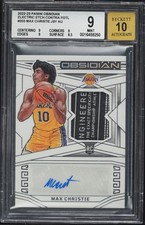 2022-23 Obsidian #203 Max Christie EE Contra Tag Patch RC #1/3 BGS 9 AUTO 10