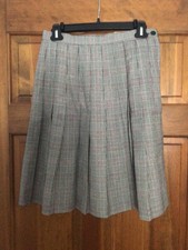Vintage 70s 80s Pleated Skirt size 8 Plaid School Girl Tofy Knee NOSTALGIC USA