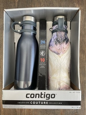 Contigo Vacuum Insulated Stainless Steel Leak-Proof Bottles 20oz 2-Pack Hot Cold