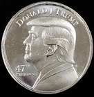 Donald J. Trump, 47th President One Troy Oz .999 Fine Silver round! NO RESERVE!