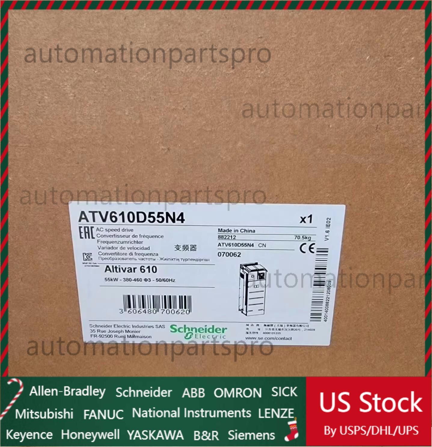 Schneider ATV610D55N4 Inverter New In Box Expedited Shipping via FedEx/DHL/UPS