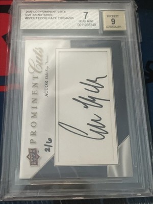 2009 Upperdeck Prominent Cuts Eddie Kaye Thomas Autograph 2/6 BGS 9