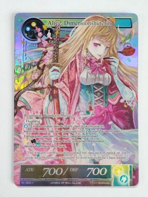 Alice, Dimensionshüterin RL1602-1 Force of Will Karte Promo Full Art deutsch 