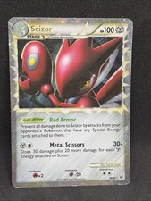 Pokemon TCG Scizor Prime 84/90 HGSS Undaunted Ultra Rare Holo Card HP Heavy Play