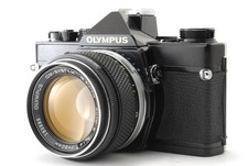 Olympus OM-1 Black SLR 35mm Film Camera   Exc 5   50mm f1.4 Lens From Japan