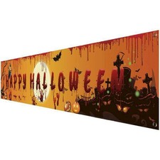 Outdoor Halloween Banner Pull Flag Decor Celebrate Foldable Decor Hanging