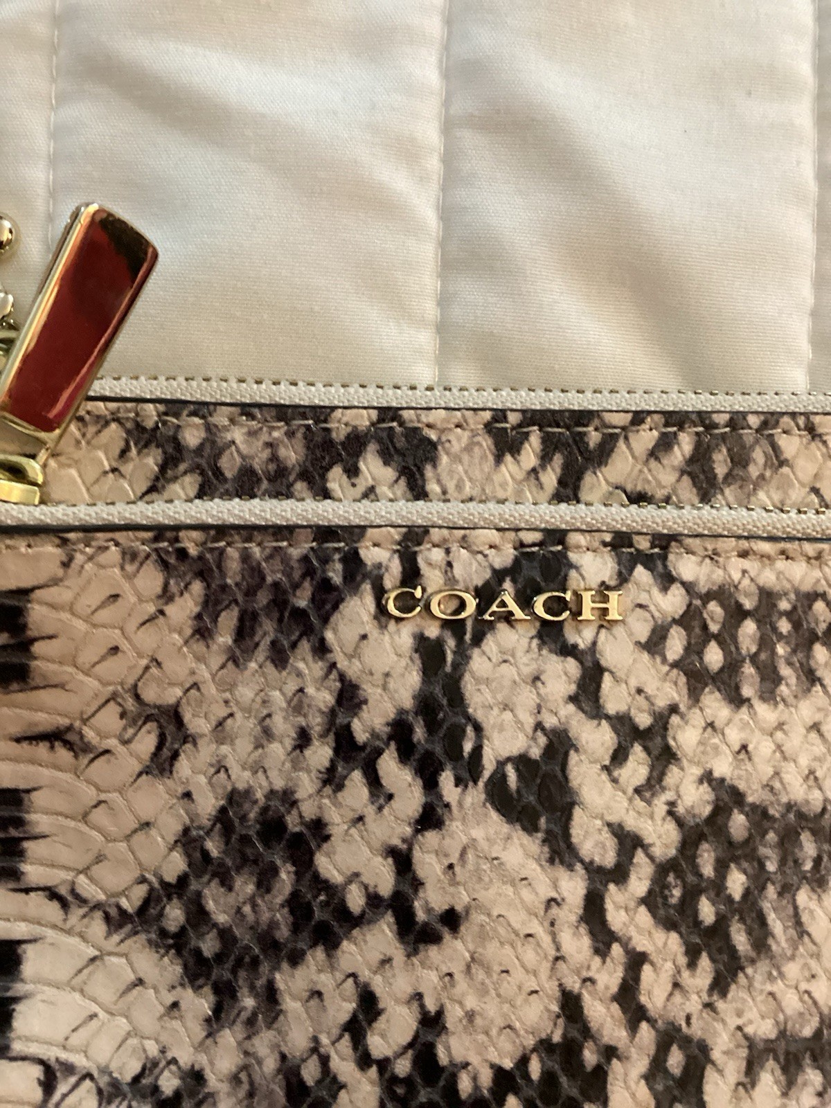 Coach Madison Wristlet Python Pattern, Preowned - image 3
