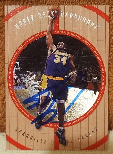 Shaquille O'Neal Autographed L.A Lakers Card- In Person Signed U.D Hardcourt