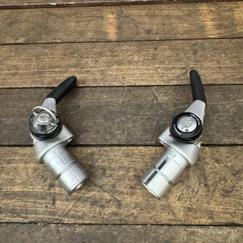 Par de palancas de cambio de extremo de barra de 10 velocidades Shimano Dura-Ace bicicleta TT de carretera Japón índice SIS 10s Foto 3 de 4