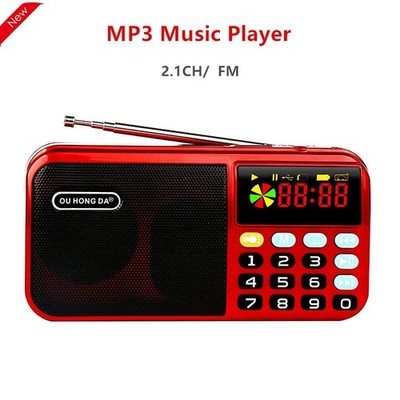 KK-16 MP3 Music Player Mini FM Radio Stereo Speaker Support U Disk TF Card #qm