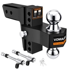 Adjustable Trailer Hitch-Drop Hitch Fits 2.5-Inch Receiver -6" Drop/Rise Black