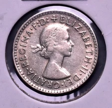 1958 Australia Threepence Silver Coin ~ Elizabeth II ~ *P139