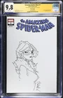 AMAZING SPIDER-MAN #1 SKETCH CHRIS BACHALO BLACK CAT ORIGINAL ART CGC JSA 9.8