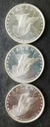 Lot of Three 1oz Silver Talent Rounds