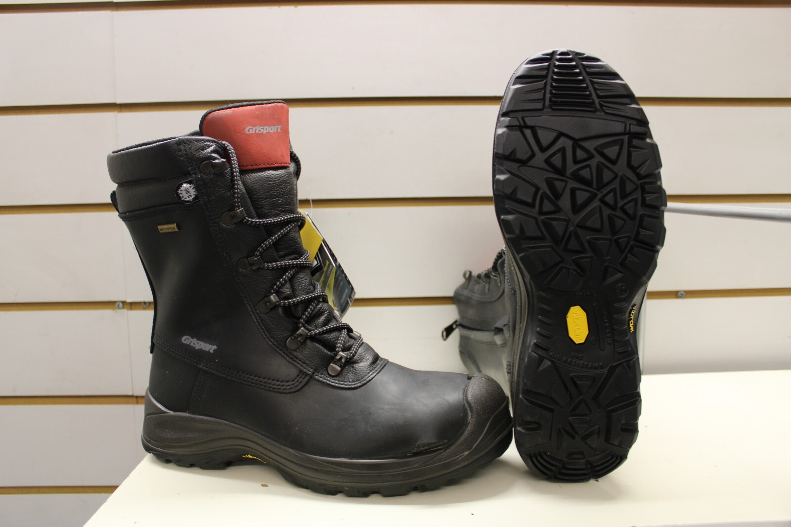 Grisport Boulder Safety Boots Black Leather Side Zip Warm Lined  UK 6.5 EU 40