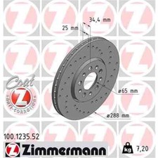 2x ZIMMERMANN Sport Z Bremsscheibe 100.1235.52