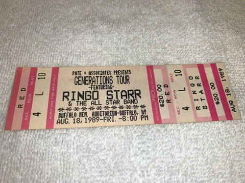  RINGO STARR 1989 UNBENUTZTES KONZERTTICKET ✅ Joe Walsh Levon Helm Dr John Beatles - Bild 1 von 8