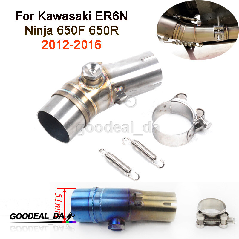 For Kawasaki ER6N Ninja 650F 650R Exhaust Pipe Mid Connector