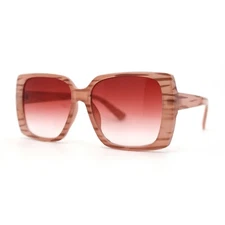 Womens Squared Butterfly Minimal Rectangular Chic Plastic Sunglasses