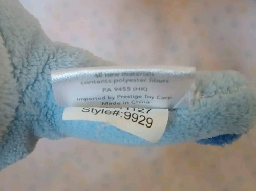 Carter's Blue Monster Striped Green Stuffed Animal Plush Toy 7" Prestige - Picture 9 of 9