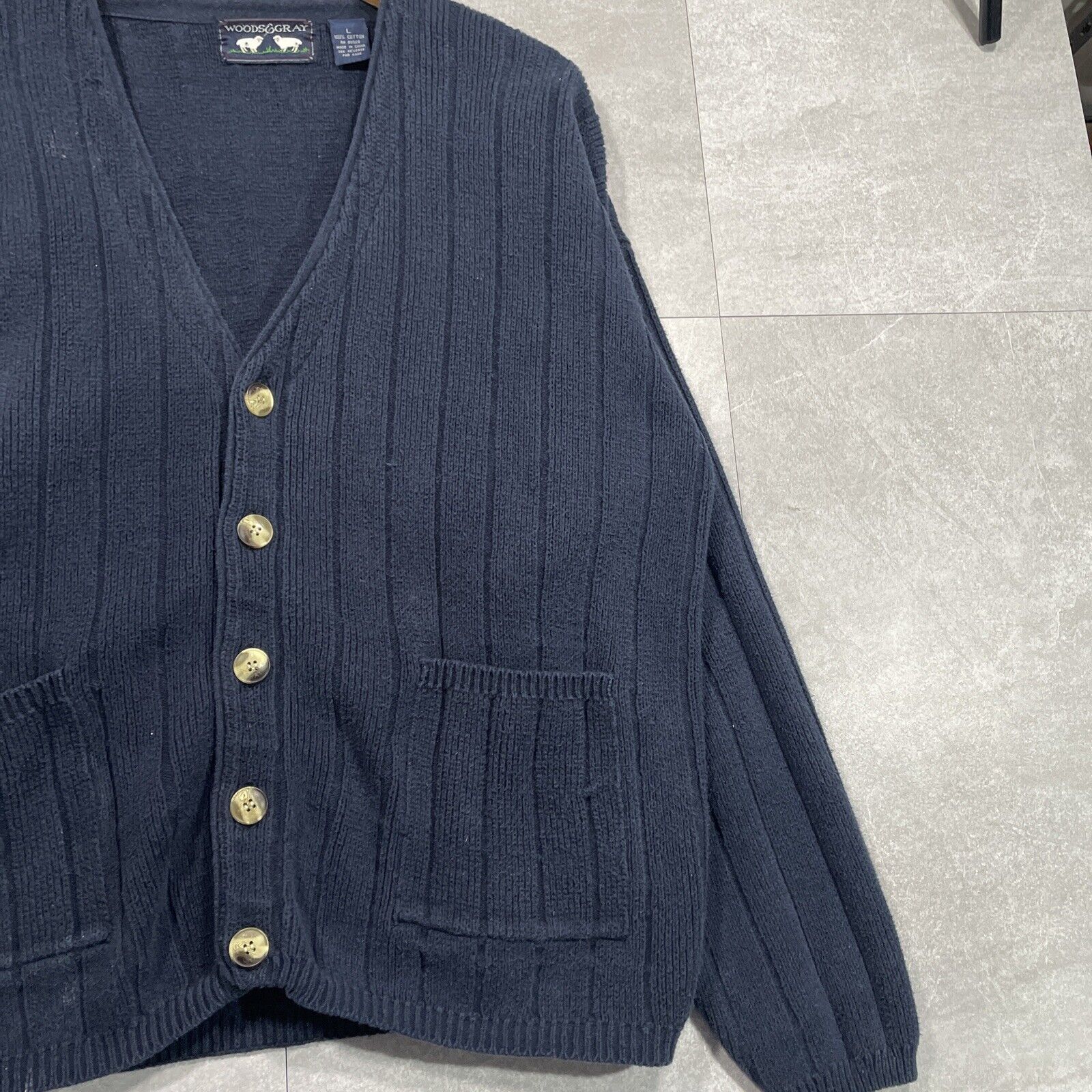 Woods & Gray Vintage Cardigan sweater navy blue s… - image 3