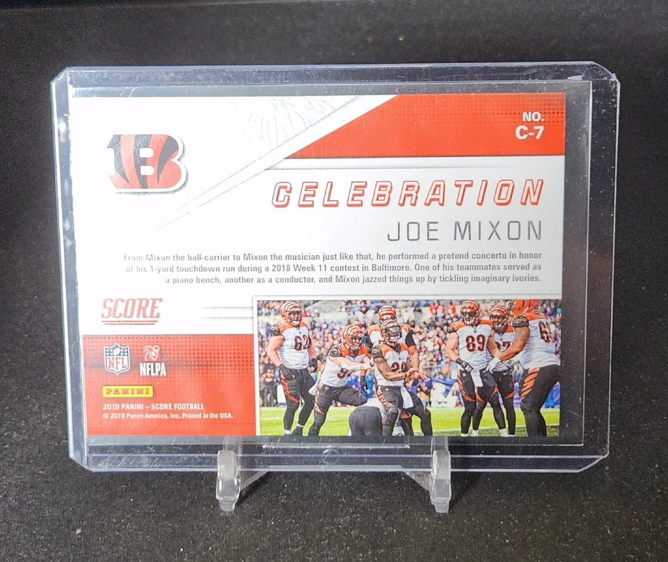 Joe Mixon 2019 Score Football Celebration #C-7  - Image 2 of 2