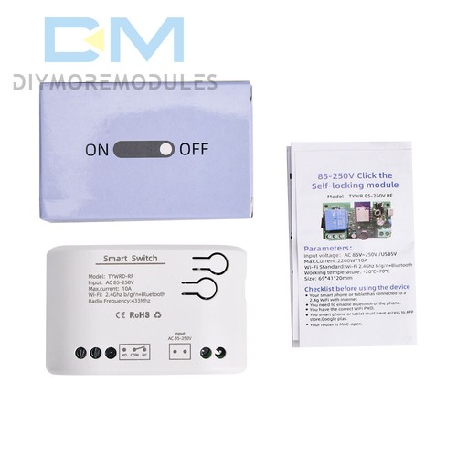 1/2/4CH Smart WiFi Switch Relay Module Wireless Remote DC 7-32V/AC85-250V 433MHZ - Picture 17 of 33