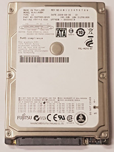 160 GB SATA Fujitsu MJA2160BH G2 5400RPM 8MB HDD 2.5" interne Festplatte