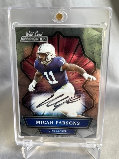 2021 Wild Card Alumination MICAH PARSONS AUTO Silver Mirror PENN STATE COWBOYS!
