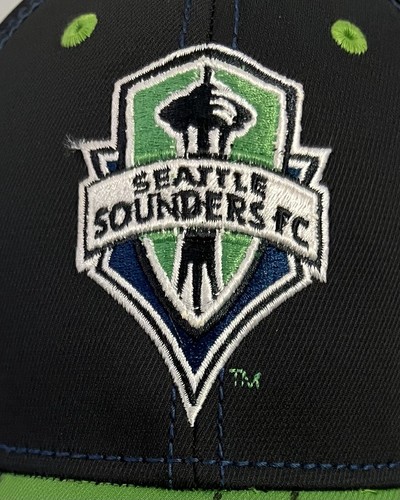 Seattle Sounders FC Hat Autographed Blue Green Embroidered Adidas Climalite MLS - Picture 2 of 10