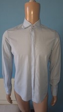 ARMANI JEANS CAMICIA UOMO COLOR CELESTE TAGLIA S 100% COTONE 