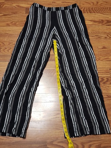 Women's Merona Wide Leg B\u0026W Striped 
