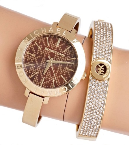 Montre Michael Kors montre pour femme montre-bracelet MK4622 Jaryn IP or neuve - Photo 3 sur 12