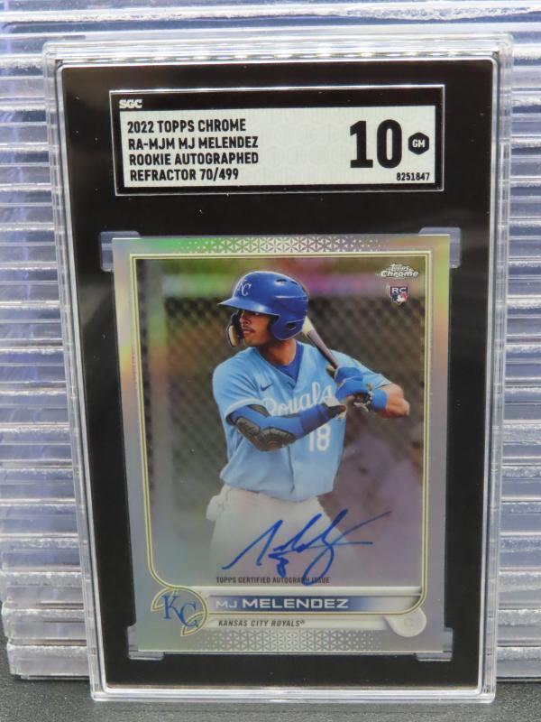 2022 Topps Chrome MJ Melendez Refractor Rookie Auto #70/499 SGC 10 GEM MINT