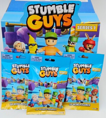 LOT OF 3 NEW SEALED STUMBLE GUYS 3D MINI FIGURES BLIND BAGS SURPRISE SERIES 1