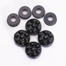 Black Crystal Rhinestone Screw Black Caps For Bling Sparkle License Plate Frame