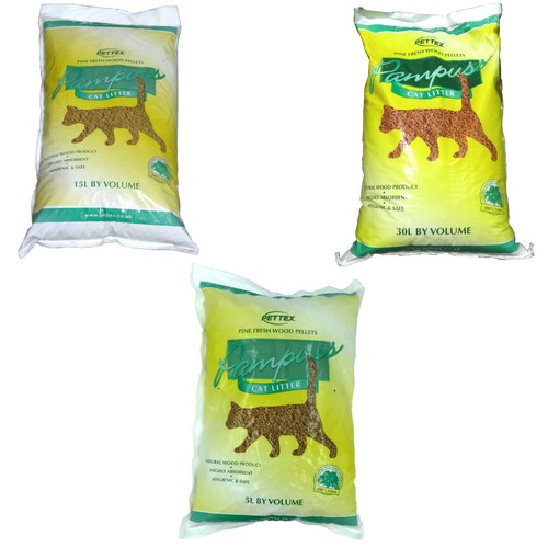 Pettex Pampuss Wood Base Cat Litter Kitten Safe Natural Biodegradable