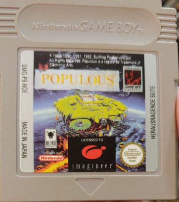 Populous (1992) Nintendo Gameboy (Cartridge Modul) working cond