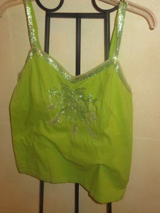 lime green sequin top