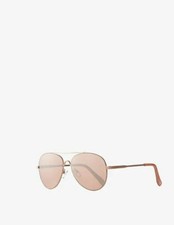 Express Women Mirrored Gold Metal Frame Aviator Sunglasses Brand New