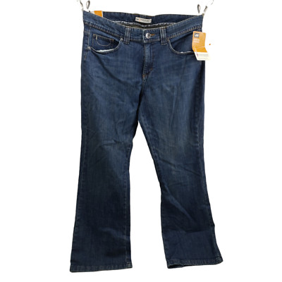 NWT Lee Women's Jeans Petite 14 5 Pocket Midrise Stretch Bootcut Denim Pants