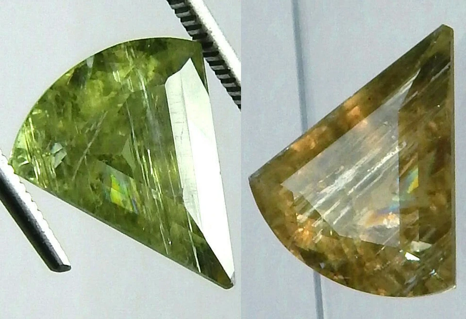 Diáspora de cambio de color verde rojo 11,4 quilates iridiscencia viva natural extraída sin calefacción Foto 3 de 4