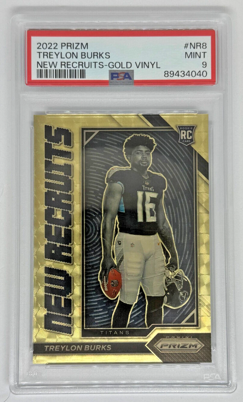 Treylon Burks Panini Prizm New Recruits #NR8 Gold Vinyl