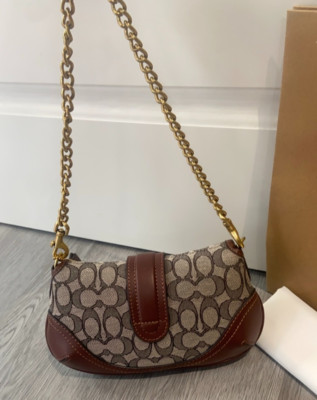 Soho Bag 25 In Signature Jacquard Oak Maple CAN45 Outlet NEW