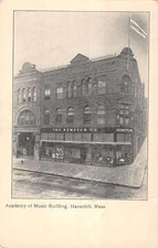 Haverhill Massachusetts Music Building Academy Antique Postcard K13905
