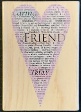 Hero Arts Friend Definition Heart Rubber Stamp
